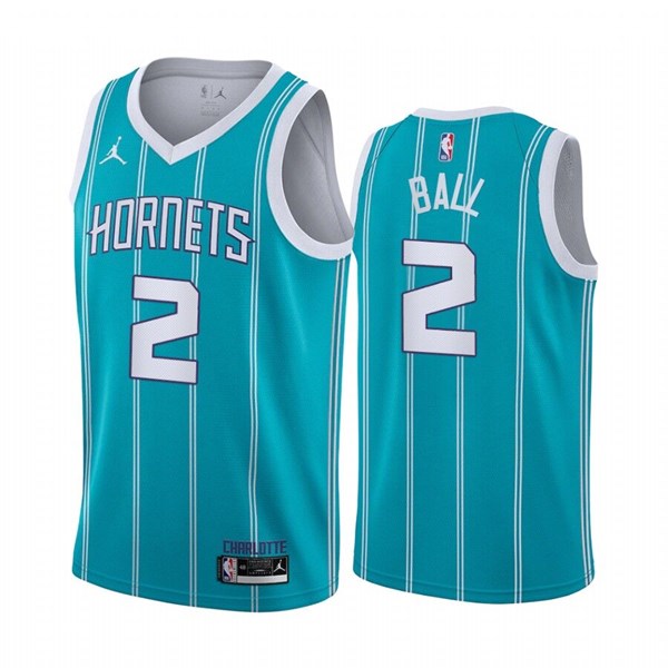 Men's Charlotte Hornets #2 LaMelo Ball 2020-21 Light Blue City Edition Swingman Stitched NBA Jersey Men's Charlotte Hornets #2 LaMelo Ball 2020-21 Light Blue City Edition Swingman Stitched NBA Jersey